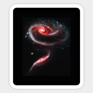 Galaxy Rose Red Sticker